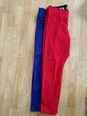 Under Armour Women’s Red & Purple Athletic Leggings